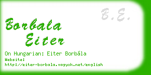 borbala eiter business card