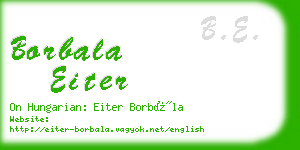 borbala eiter business card